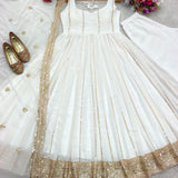 Classy Premium White Anarkali Gown