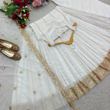 Classy Premium White Anarkali Gown