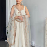Classy Premium White Anarkali Gown