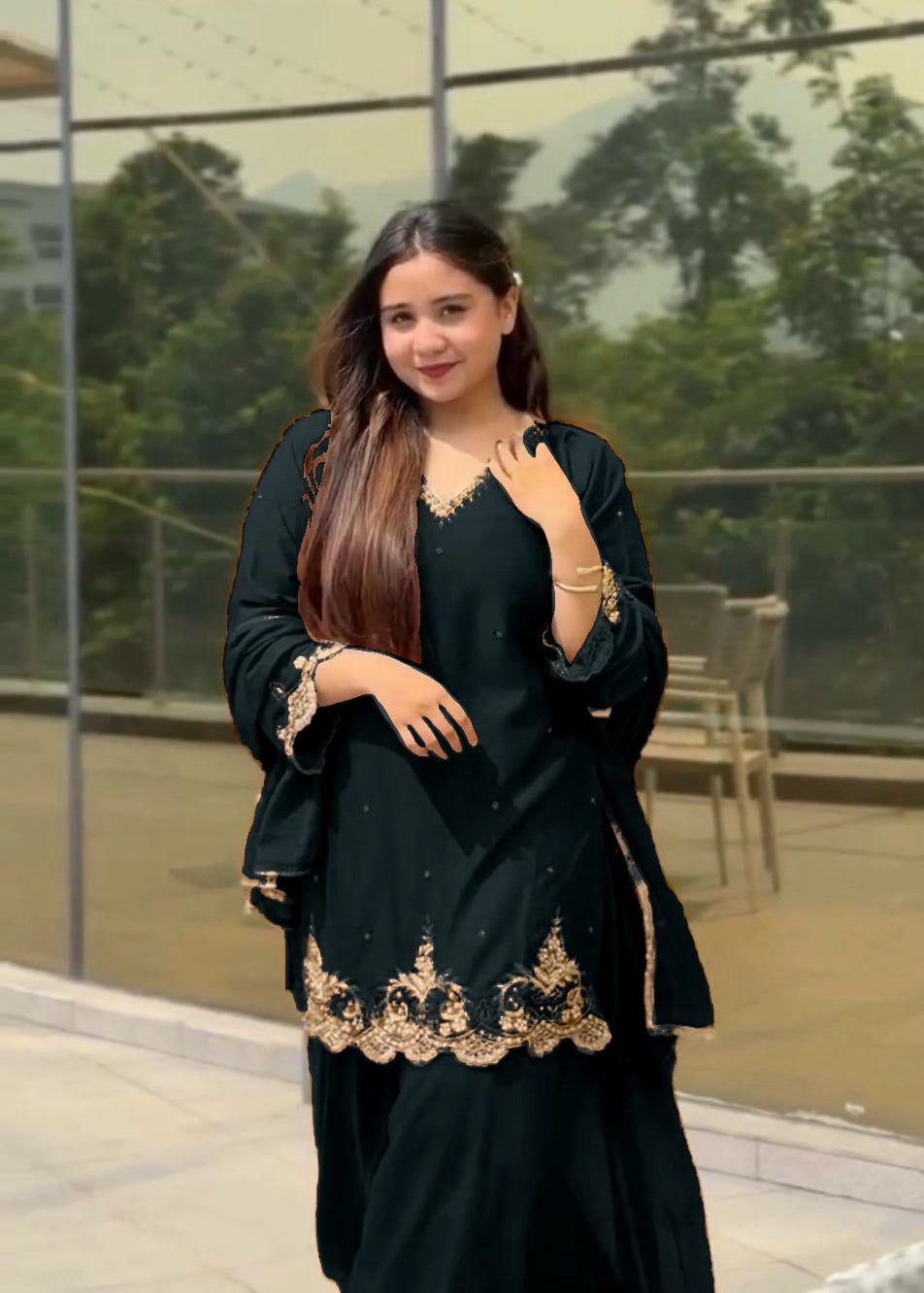Lavish Designer Top Plazzo