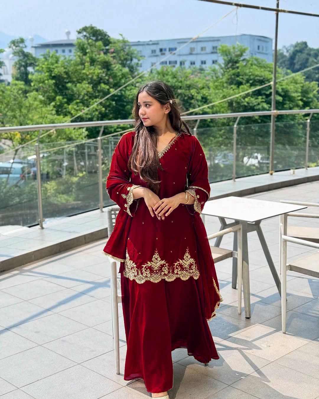 Lavish Designer Top Plazzo