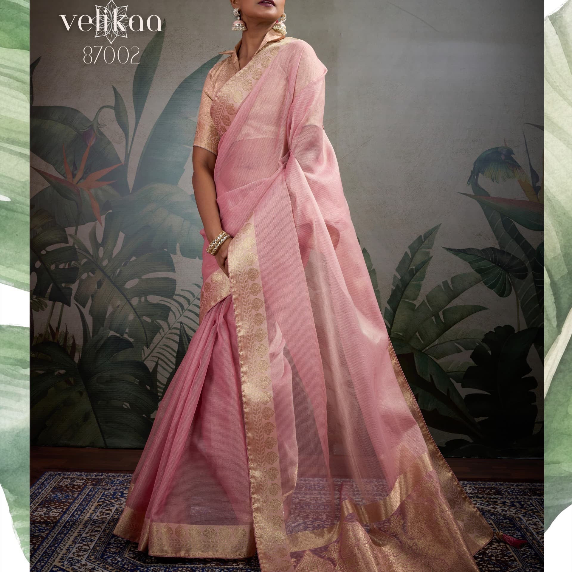 Velikaa Embellished Silk Saree