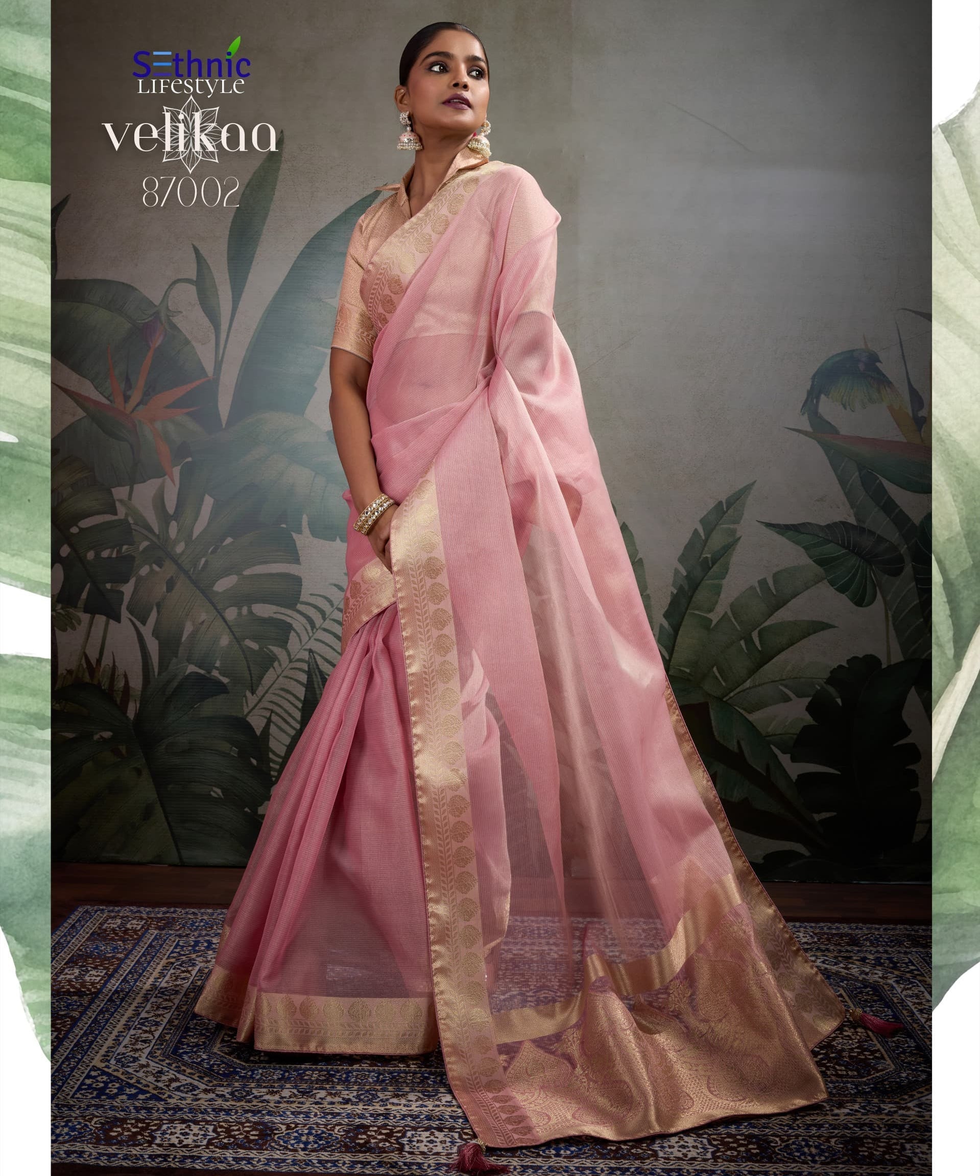 Velikaa Embellished Silk Saree