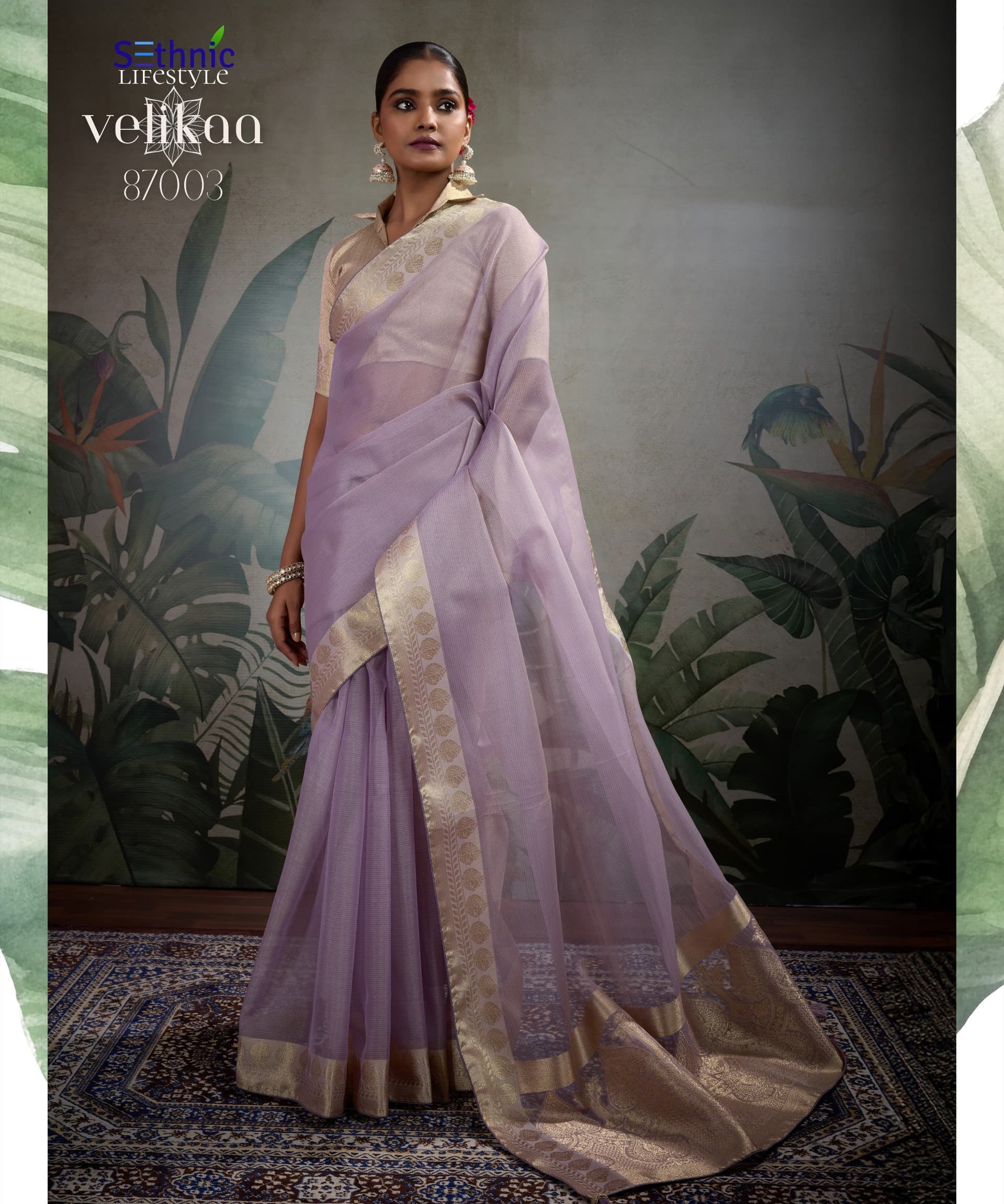 Velikaa Embellished Silk Saree