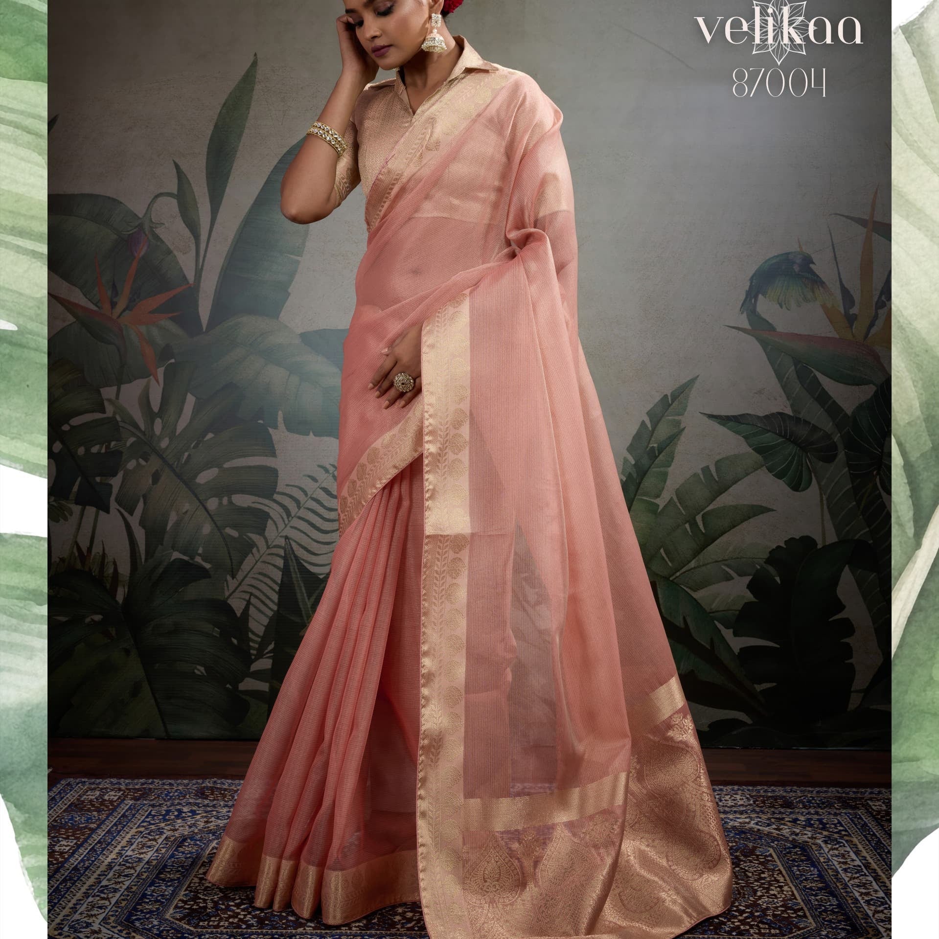 Velikaa Embellished Silk Saree
