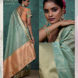 Ravaya Self Woven Linen Saree