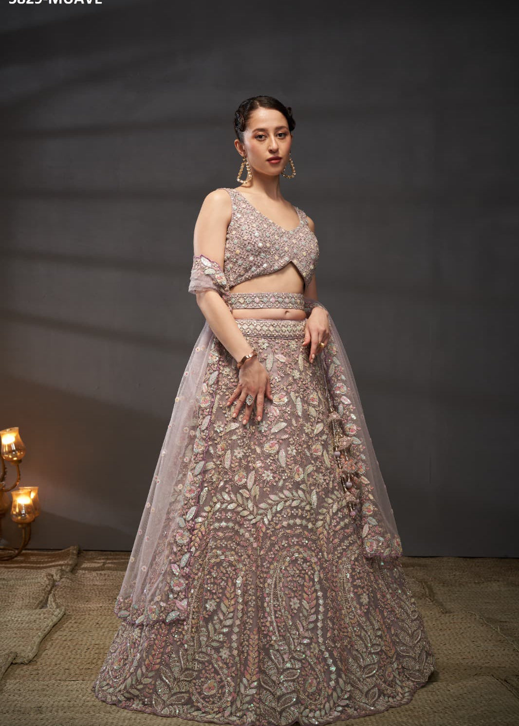 Grand Lavish Net Lehengha Choli