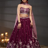 Luxurious Poly Chiffon Lehenga