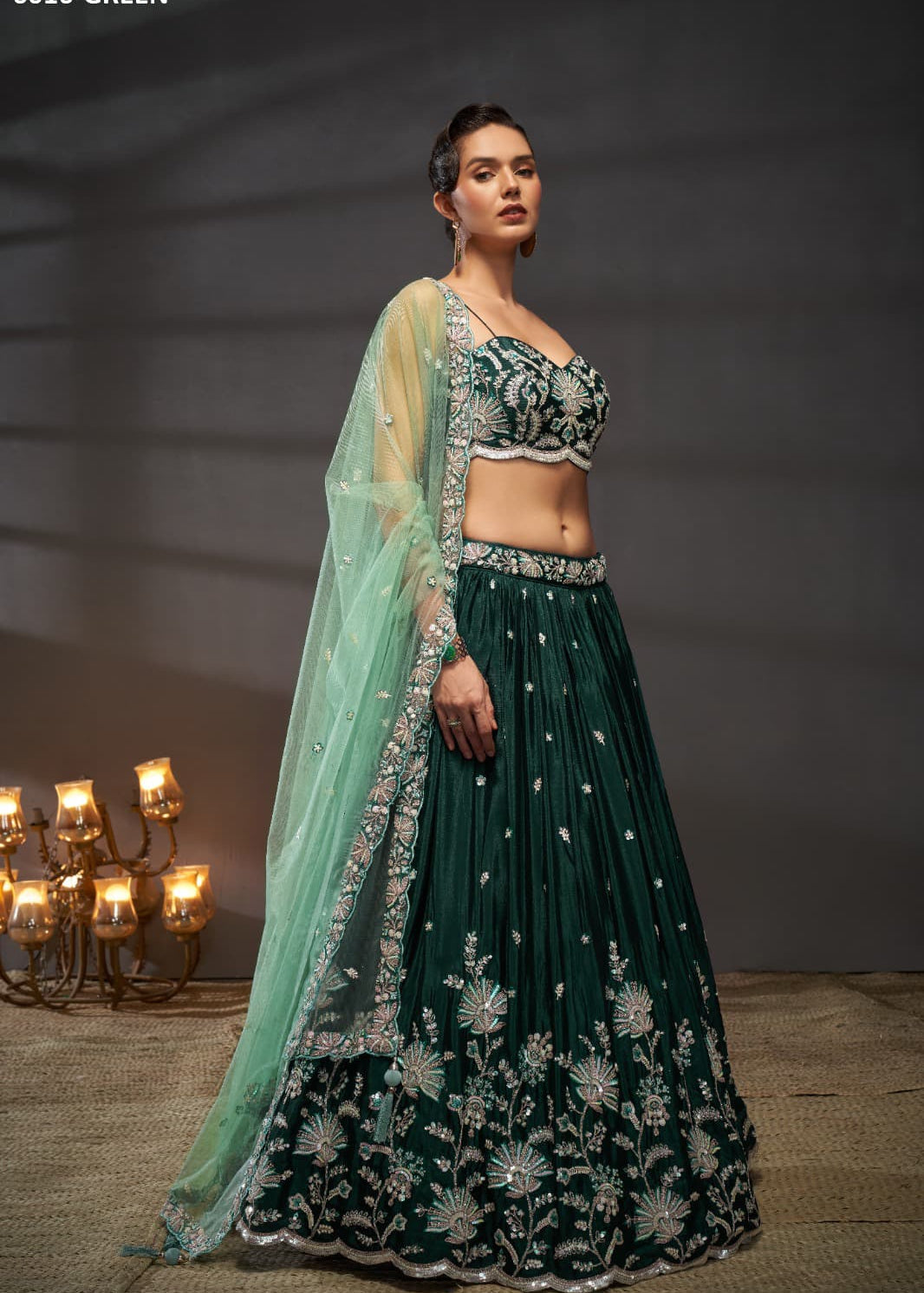 Luxurious Poly Chiffon Lehenga