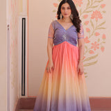Classy Colourful Crush Anarkali Gown