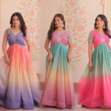 Classy Colourful Crush Anarkali Gown