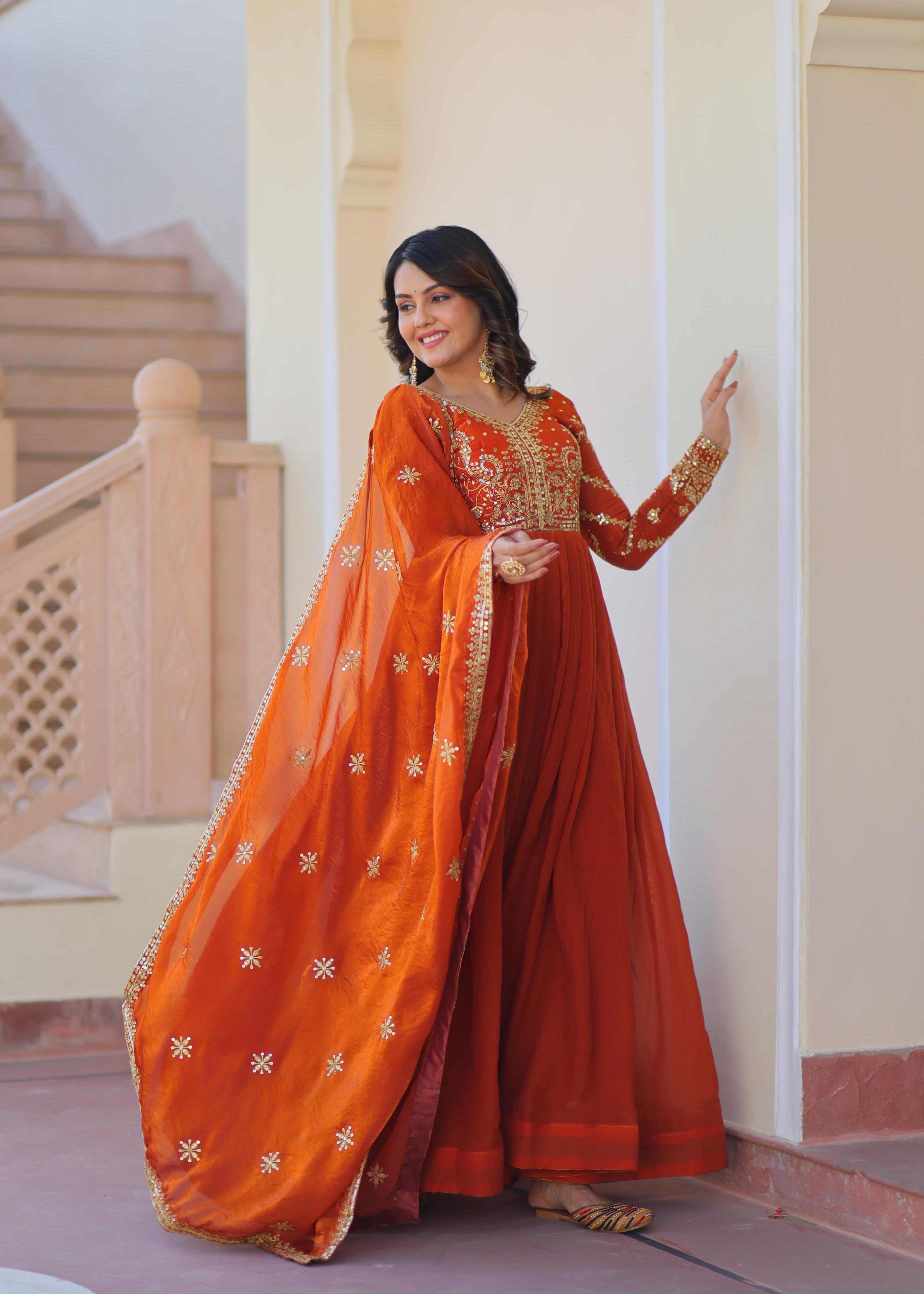 PREMIUM READYMADE GOWN-DUPATTA