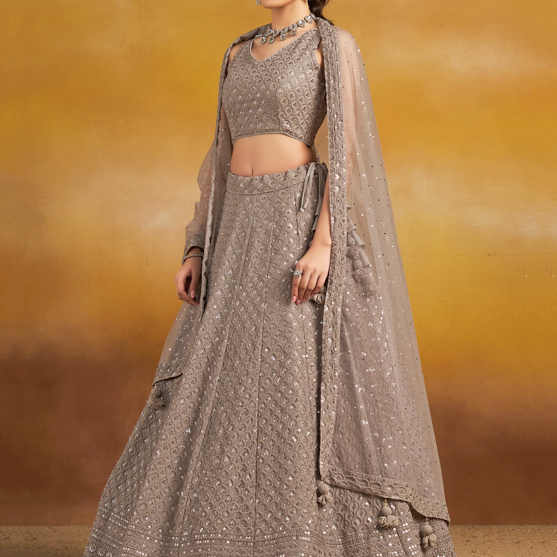 Bridesmaid Stylish Embroidered Lehenga