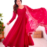 Pink Designer Heavy Anarkali Gown