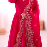 Pink Designer Heavy Anarkali Gown