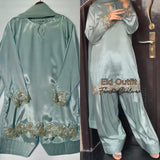 Shiny Heavy Natural Crep Suit