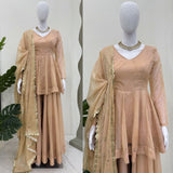 Trendy Tabby Organza Suit