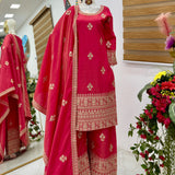 Pink Classy Simmer Suit Plazzo