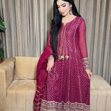 Celebrity Georgette Anarkali Suit