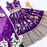 Violet Kids Embroidered Lehenga
