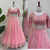 Boutique Heavy Peach Lehenga Choli