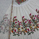 White Bridal Embroidered Lehenga