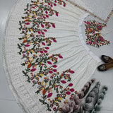 White Bridal Embroidered Lehenga