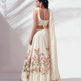 White Bridal Embroidered Lehenga