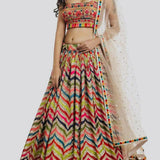 Lavish Multi Colord Zigzag Lehenga