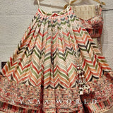 Lavish Multi Colord Zigzag Lehenga