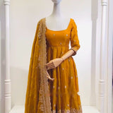 Exclusive Designer Yellow Anarkali Suit