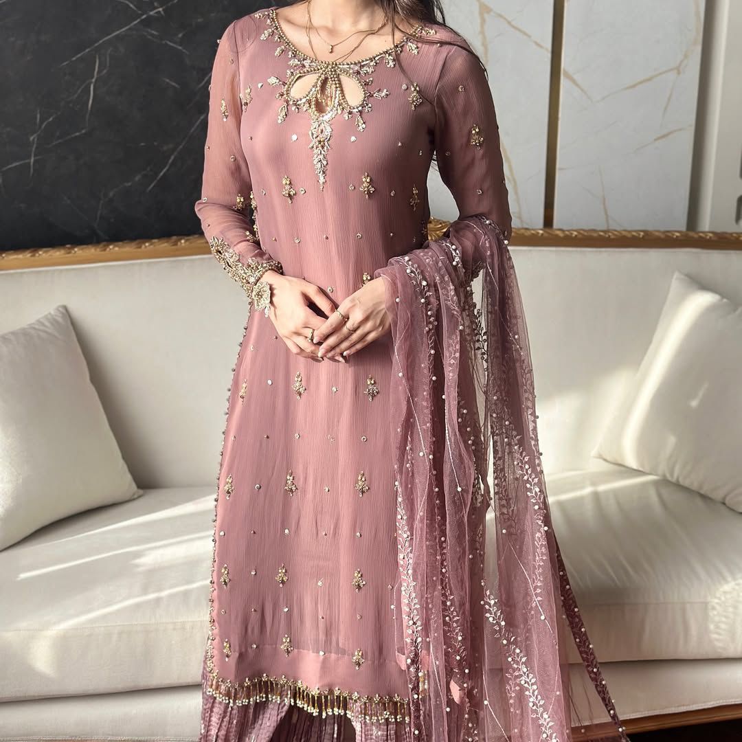 Royal Pakistani Long Top Plazzo