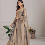 Bridal Grey Fendy Embroidered Lehenga
