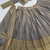 Bridal Grey Fendy Embroidered Lehenga