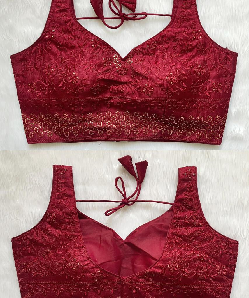 Bead Work Saree Blouse