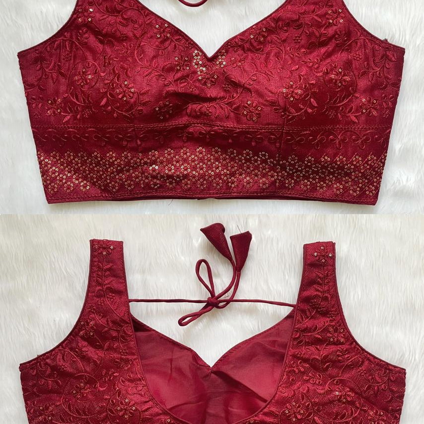 Bead Work Saree Blouse