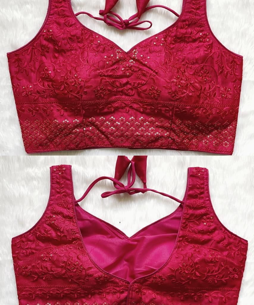 Bead Work Saree Blouse