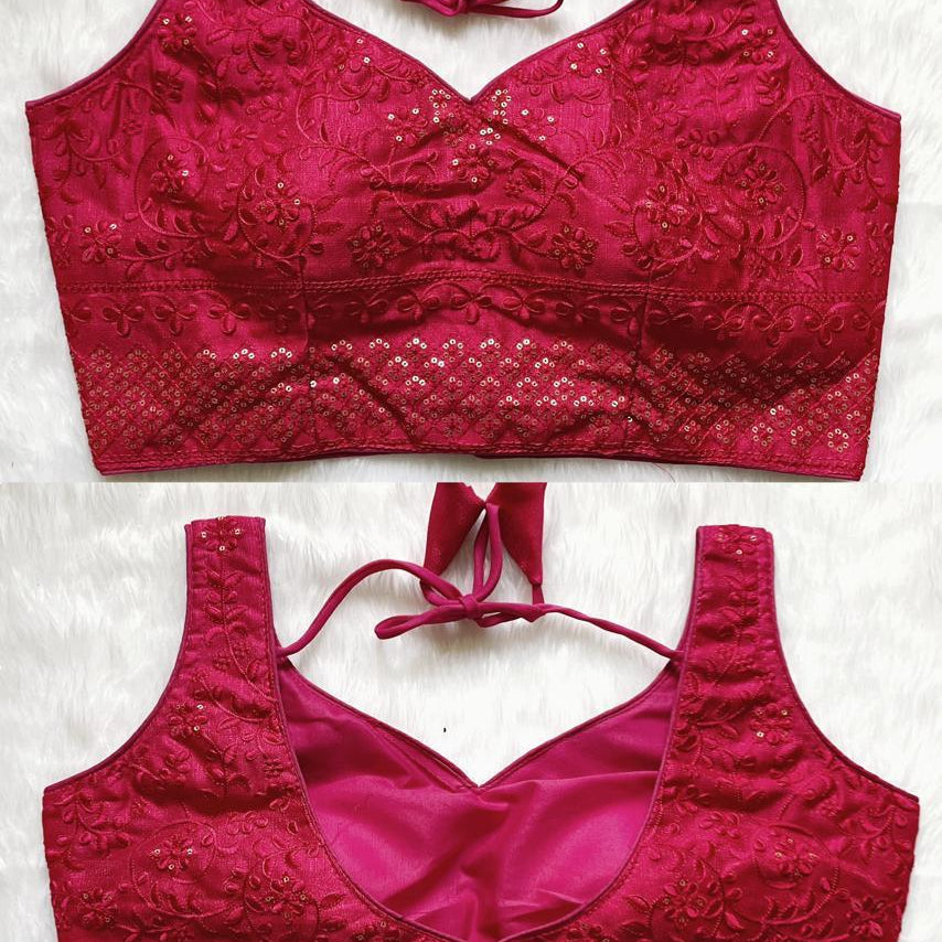 Bead Work Saree Blouse