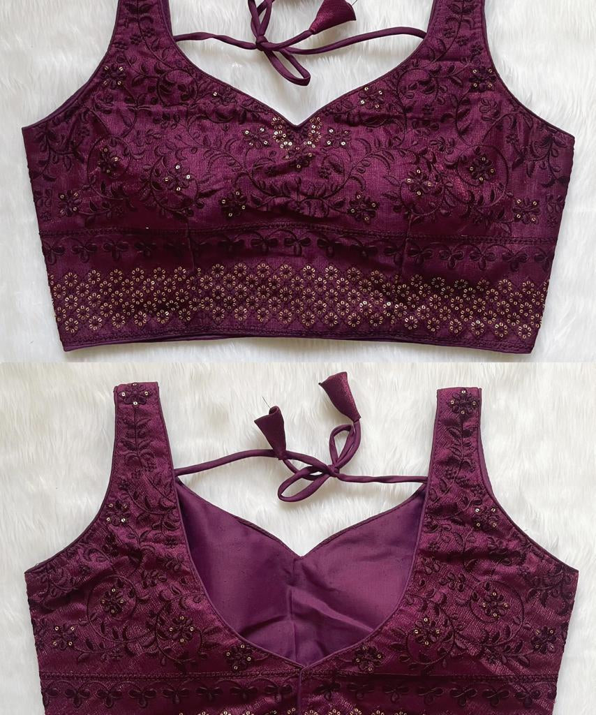 Bead Work Saree Blouse