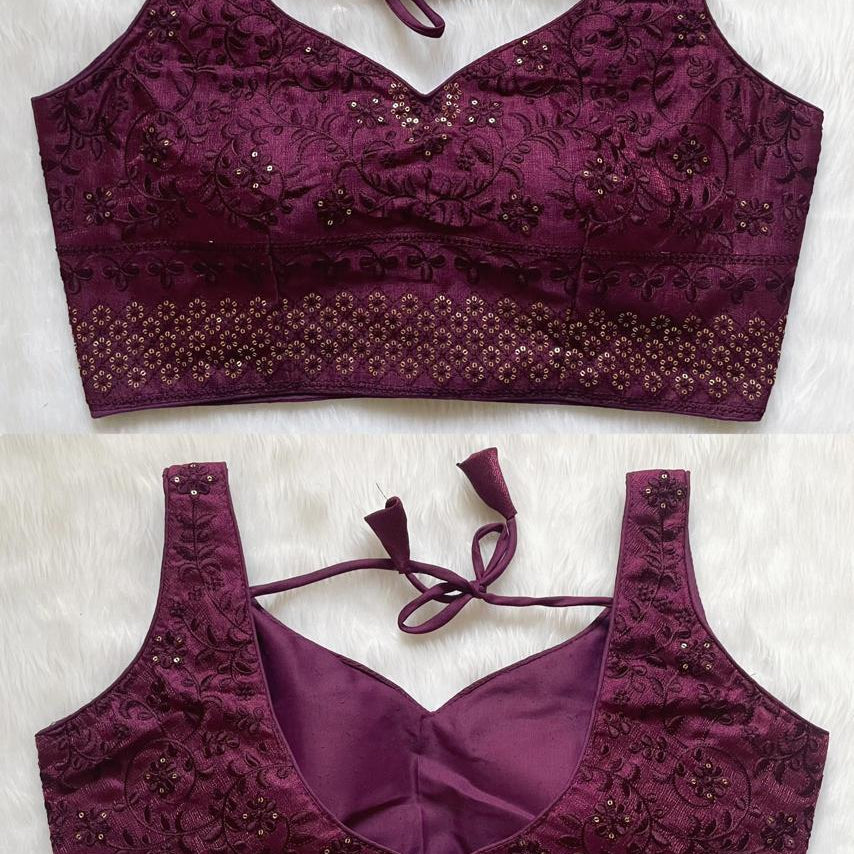 Bead Work Saree Blouse