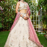 Black Embroidered Top Lehenga