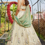 Black Embroidered Top Lehenga