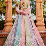 Flower Print Organza Lehenga