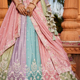 Flower Print Organza Lehenga