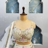 Launching flared Fox Georgette Lehenga