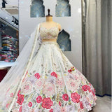 Launching flared Fox Georgette Lehenga