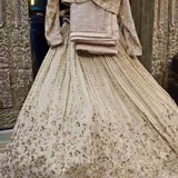 Launching  flared Chinon Silk Lehenga