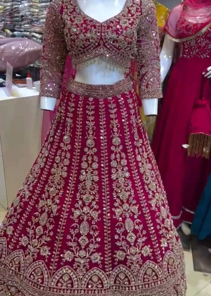 Launching flared Fox Georgette Lehenga