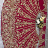 Launching flared Fox Georgette Lehenga