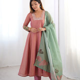 Trendy Tabby Organza Suit